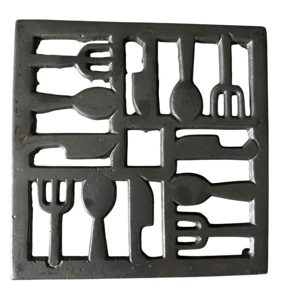 Metal Kitchen Utensil Motif Trivet